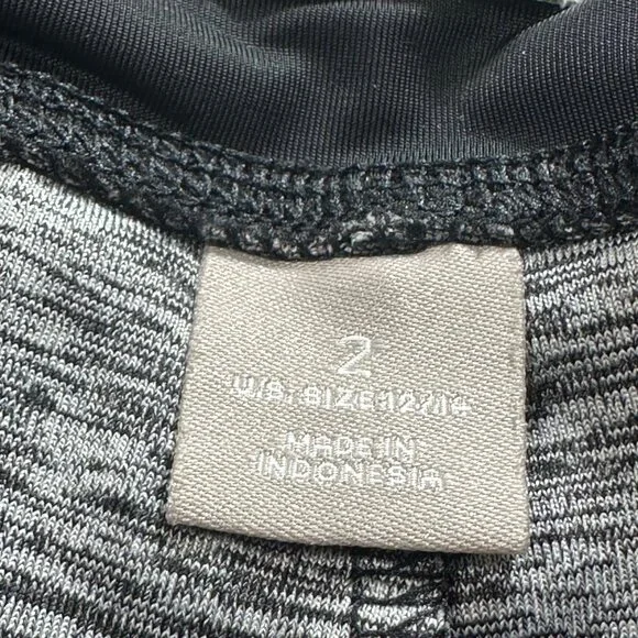 Chicos Zenergy Pants 12-14 Yoga Athletic Casual Pull On Gray Black Heathered - Picture 4 of 11